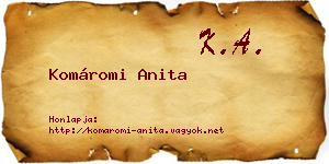 Komáromi Anita névjegykártya
